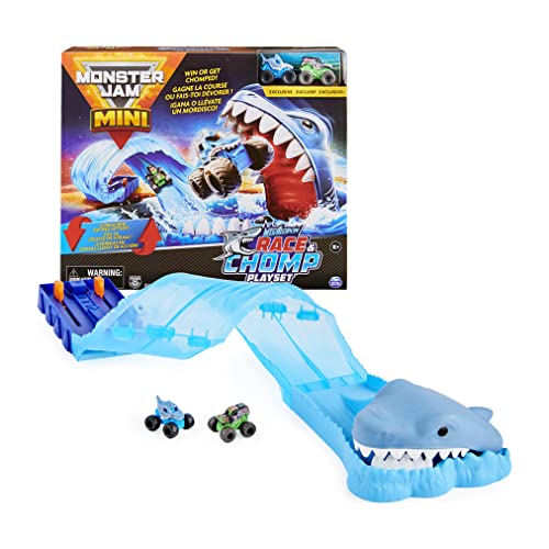 Monster Jam, Mini Megalodon Race and Chomp Spielset mit 2 Mini-Trucks im Maßstab 1:87, Monster Truck Spielzeug für Kinder ab 3 Jahren Monster Jam, Mini Megalodon Race and Chomp Spielset mit 2 Mini-Trucks im Maßstab 1:87, Monster Truck Spielzeug für Kinder ab 3 Jahren von Monster Jam