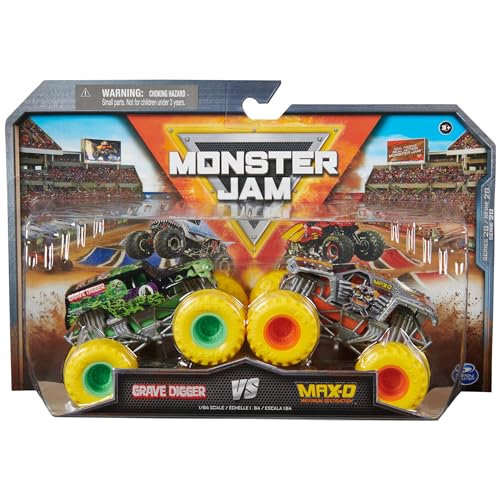 Monster Jam, Offizielle Grave Digger Vs. Max D Die-Cast Monster Trucks, Maßstab 1:64, Kinderspielzeug für Jungen ab 3 Jahren Monster Jam, Offizielle Grave Digger Vs. Max D Die-Cast Monster Trucks, Maßstab 1:64, Kinderspielzeug für Jungen ab 3 Jahren von Monster Jam