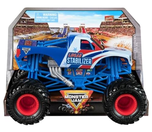 Monster Jam, Offizielle Serie 24 übergroßer Lucas Stabilisator Pickup Monster Truck, Sammler-Druckguss-Fahrzeug, Maßstab 1:24, Kinderspielzeug für Jungen ab 3 Jahren Monster Jam, Offizielle Serie 24 übergroßer Lucas Stabilisator Pickup Monster Truck, Sammler-Druckguss-Fahrzeug, Maßstab 1:24, Kinderspielzeug für Jungen ab 3 Jahren von Monster Jam