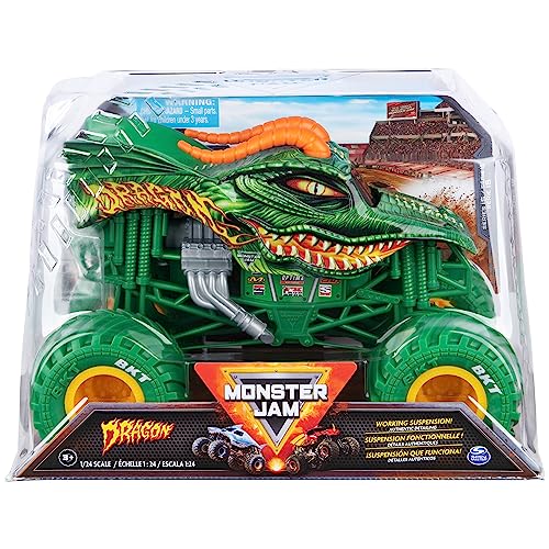 Monster Jam, Offizieller Dragon Monster Truck, Sammler-Die-Cast Fahrzeug, Maßstab 1:24, Kinderspielzeug für Kinder ab 3 Jahren Monster Jam, Offizieller Dragon Monster Truck, Sammler-Die-Cast Fahrzeug, Maßstab 1:24, Kinderspielzeug für Kinder ab 3 Jahren von Monster Jam