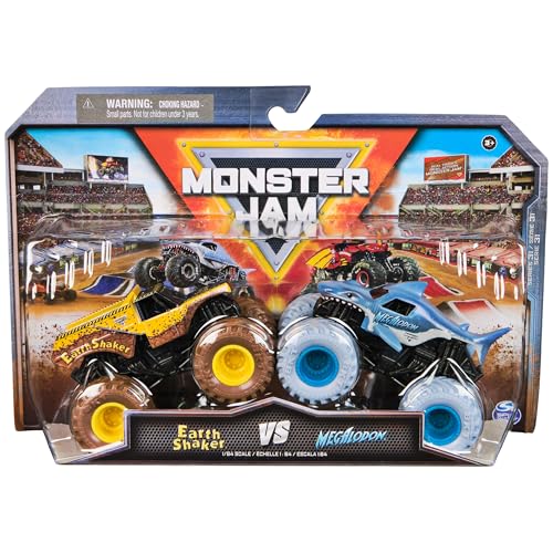 Monster Jam, Offizieller Earth Shaker vs. Megalodon Die-Cast Monster Trucks, Maßstab 1:64, Kinderspielzeug für Jungen ab 3 Jahren Monster Jam, Offizieller Earth Shaker vs. Megalodon Die-Cast Monster Trucks, Maßstab 1:64, Kinderspielzeug für Jungen ab 3 Jahren von Monster Jam