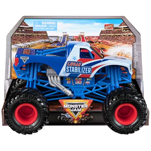 Monster Jam, Offizieller Lucas Stabilisator Monster Truck, Sammler-Druckguss-Fahrzeug, Maßstab 1:24, Kinderspielzeug für Jungen und Mädchen ab 3 Jahren Monster Jam, Offizieller Lucas Stabilisator Monster Truck, Sammler-Druckguss-Fahrzeug, Maßstab 1:24, Kinderspielzeug für Jungen und Mädchen ab 3 Jahren von Monster Jam