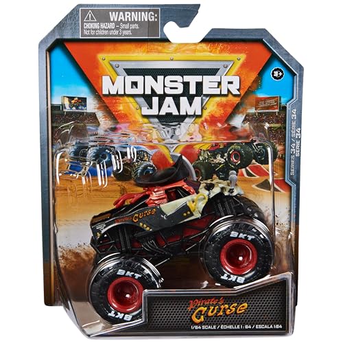 Monster Jam, Offizieller Pirates Fluch Monster Truck, Die-Cast Fahrzeug, Maßstab 1:64, Kinderspielzeug für Jungen ab 3 Jahren Monster Jam, Offizieller Pirates Fluch Monster Truck, Die-Cast Fahrzeug, Maßstab 1:64, Kinderspielzeug für Jungen ab 3 Jahren von Monster Jam