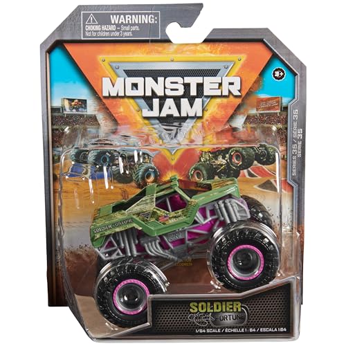 Monster Jam, Offizieller Soldier Fortune Chase Monster Truck, Die-Cast Fahrzeug, Maßstab 1:64, Kinderspielzeug für Jungen ab 3 Jahren Monster Jam, Offizieller Soldier Fortune Chase Monster Truck, Die-Cast Fahrzeug, Maßstab 1:64, Kinderspielzeug für Jungen ab 3 Jahren von Monster Jam