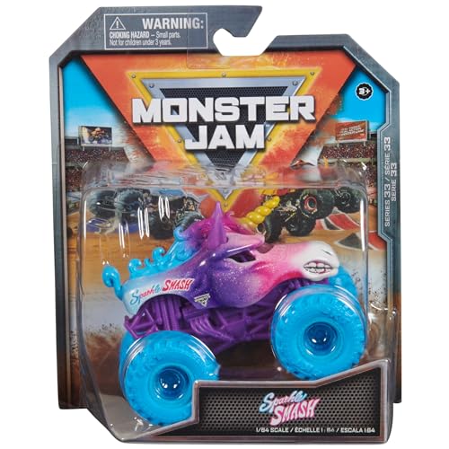 Monster Jam, Offizieller Sparkle Smash Monster Truck, Die-Cast Fahrzeug, Maßstab 1:64, Kinderspielzeug für Jungen ab 3 Jahren von Monster Jam