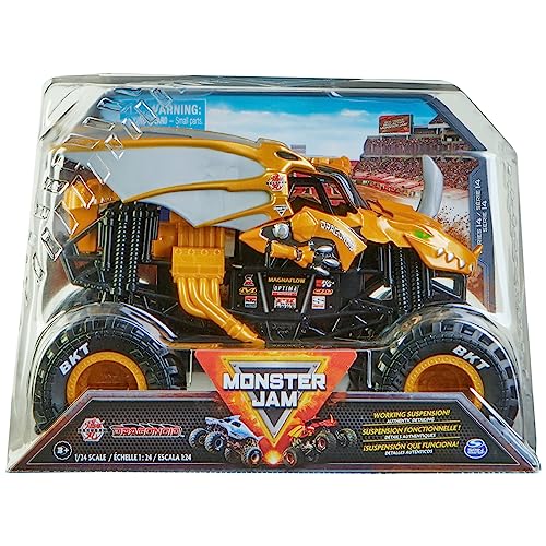 Monster Jam, offizieller Bakugan Dragonoid Monster Truck, detailreiches Druckguss-Fahrzeug zum Sammeln im Maßstab 1:24, Spielzeug für Kinder ab 4 Jahren von Monster Jam