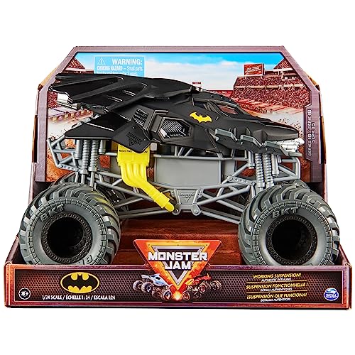 Monster Jam, offizieller Batmobile Monster Truck, Metall-Spritzguss-Fahrzeug zum Spielen und Sammeln im Maßstab 1:24 von Monster Jam