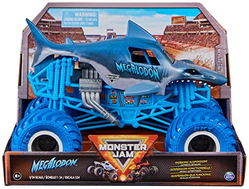 Monster Jam, offizieller Megalodon Monster Truck, Druckguss-Fahrzeug zum Sammeln im Maßstab 1:24, Spielzeug für Kinder ab 3 Jahren von Monster Jam