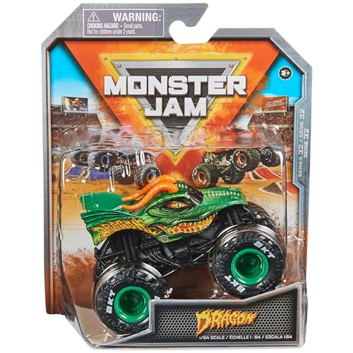 Monster Jam 2023 Spin Master 1:64 Diecast Truck Serie 32 Legacy Trucks Dragon, Mehrfarbig von Monster Jam