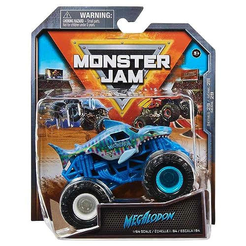 Monster Jam 2023 Spin Master 1:64 Diecast Truck Series 29 Phased Out Megalodon von Monster Jam