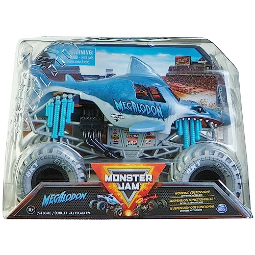 Monster Jam, Offizieller Megalodon Monster Truck, Sammler-Die-Cast Fahrzeug, Maßstab 1:24, Kinderspielzeug für Jungen ab 3 Jahren Monster Jam, Offizieller Megalodon Monster Truck, Sammler-Die-Cast Fahrzeug, Maßstab 1:24, Kinderspielzeug für Jungen ab 3 Jahren von Monster Jam