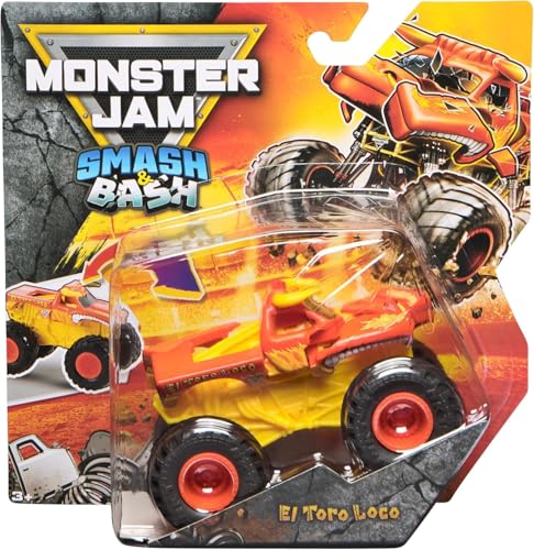 Monster Jam El Toro Loco Smash & Bash Die-Cast Monster Truck - Real Action Crash Reset Fahrzeug, Maßstab 1:64, Serie 01 Monster Jam El Toro Loco Smash & Bash Die-Cast Monster Truck - Real Action Crash Reset Fahrzeug, Maßstab 1:64, Serie 01 von Monster Jam