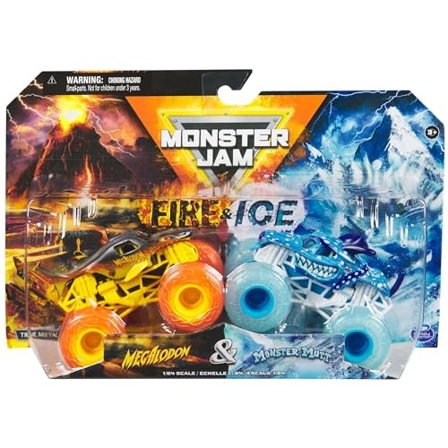 Monster Jam Fire & Ice 2024 Druckgussmonster Megalodon und Monster Mutt Dalmatiner 1:64 Monster Jam Fire & Ice 2024 Druckgussmonster Megalodon und Monster Mutt Dalmatiner 1:64 von Monster Jam