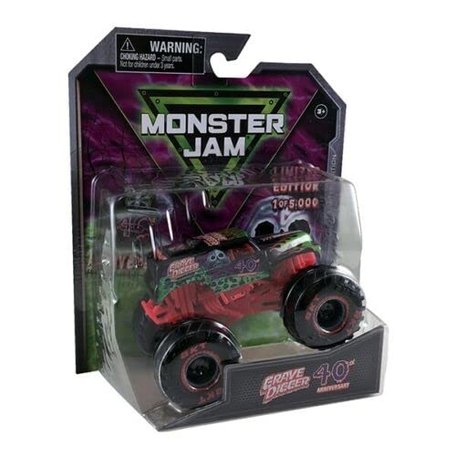 Monster Jam Limitierte Auflage, 1 von 5000 Grave Digger, 40-jähriges Jubiläum, Maßstab 1:64 von Monster Jam