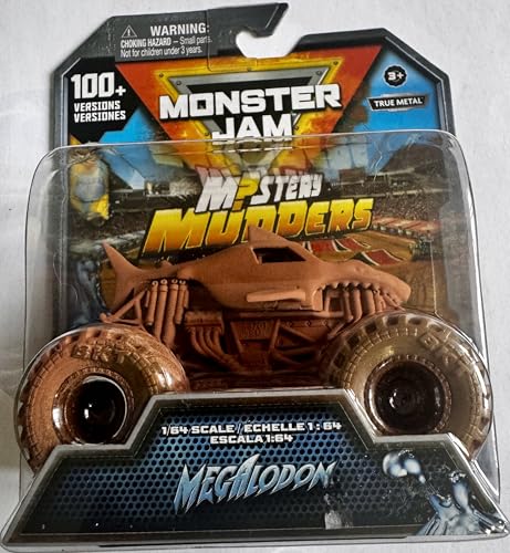 Monster Jam Megalodon Die-Cast Monster Truck, Mystery Mudders Wash to Reveal, Maßstab 1:64 von Monster Jam
