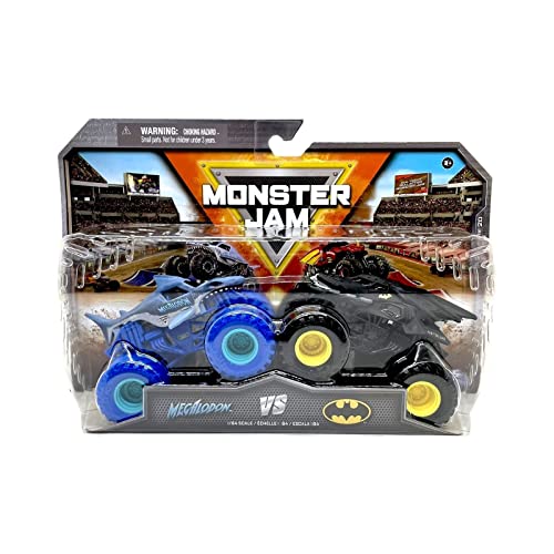 Monster Jam Megalodon vs Batman, Serie 20 (Maßstab 1:64, Doppelpack) von Monster Jam