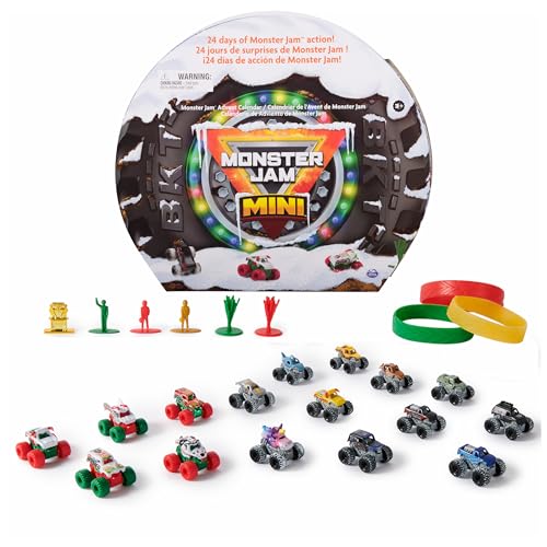 Monster Jam Mini Adventskalender Weihnachten 24 Tage Mini Monster Trucks und Zubehör 1:87 Maßstab Kinder Spielzeug für Jungen und Mädchen ab 3 Jahren Monster Jam Mini Adventskalender Weihnachten 24 Tage Mini Monster Trucks und Zubehör 1:87 Maßstab Kinder Spielzeug für Jungen und Mädchen ab 3 Jahren von Monster Jam
