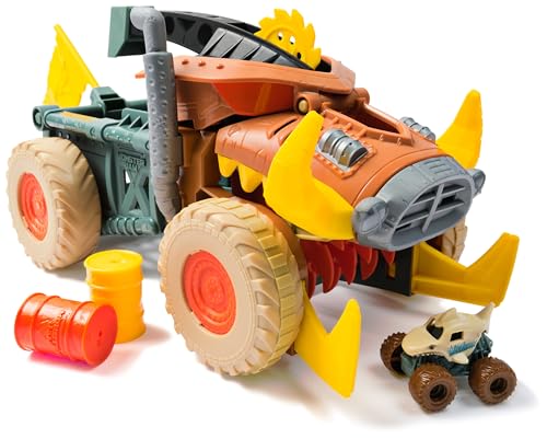 Monster Jam Mini Jam, Megalodon Mad Hog Chomper und Monster Truck, Kreativer Aufräumen und Aufbewahren, Spielzeug Geschenke für Jungen und Mädchen ab 3 Jahren von Monster Jam