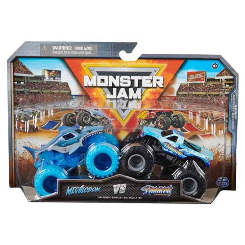 Monster Jam Monster Truck Megalodon VS Hooked, offizielles Metallmonsterauto, Maßstab 1:64-6069872, Spielzeug für Kinder von 3 Jahren Monster Jam Monster Truck Megalodon VS Hooked, offizielles Metallmonsterauto, Maßstab 1:64-6069872, Spielzeug für Kinder von 3 Jahren von Monster Jam