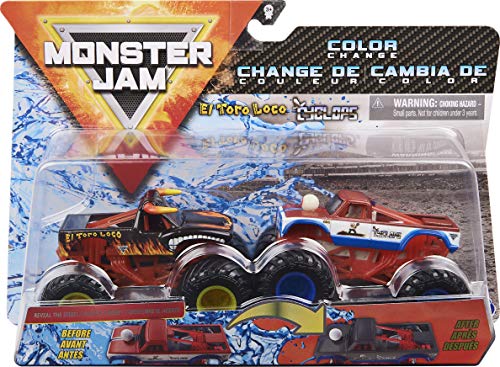 Monster Jam Offizieller EL Toro Loco vs. Cyclops Druckguss-Monster-Trucks, Maßstab 1:64 von Monster Jam