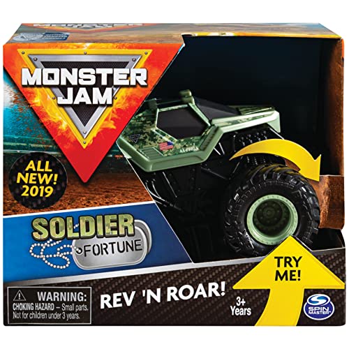 Monster Jam Original Rev ‘N Roar Monster Truck mit Soundeffekt, Maßstab 1:43 (Sortierung mit verschiedenen Designs) von Monster Jam