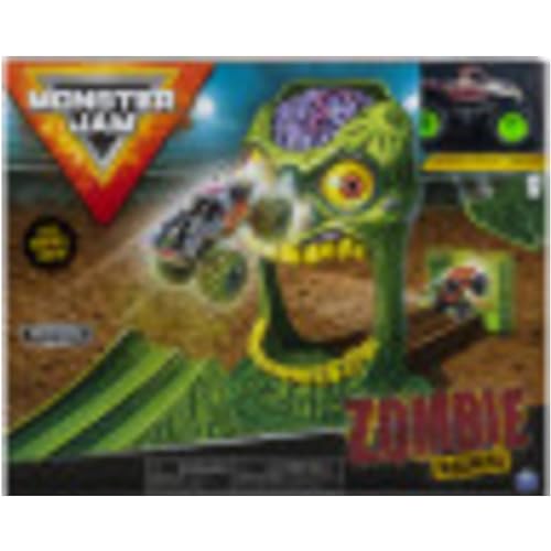 Monster Jam Original Zombie Madness Spielset mit exklusivem Zombie Monster Truck, Maßstab 1:64 von Monster Jam