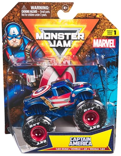 Monster Jam - Original Monster Truck im Marvel Superhelden-Design, monstermäßige Stunt-Action zum Spielen und Sammeln, Maßstab 1:64, ab 3 Jahren (Sortierung mit verschiedenen Designs, Zufallsauswahl) Monster Jam - Original Monster Truck im Marvel Superhelden-Design, monstermäßige Stunt-Action zum Spielen und Sammeln, Maßstab 1:64, ab 3 Jahren (Sortierung mit verschiedenen Designs, Zufallsauswahl) von Monster Jam