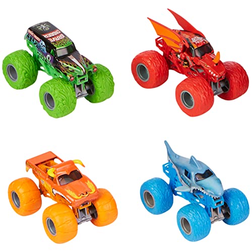 Monster Jam - Set mit 4 Fahrzeugen Die Cast 1:64 – 4 authentische Fahrzeuge Monster-Trucks, offizielle Show Sammeln, Maßstab 1:64 – Spielzeug für Kinder ab 3 Jahren Monster Jam - Set mit 4 Fahrzeugen Die Cast 1:64 – 4 authentische Fahrzeuge Monster-Trucks, offizielle Show Sammeln, Maßstab 1:64 – Spielzeug für Kinder ab 3 Jahren von Monster Jam