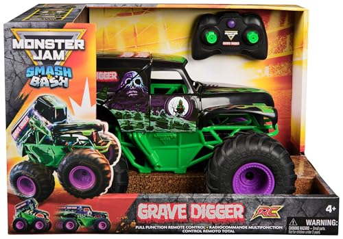 Monster Jam - Smash 'n Bash Grave Digger, Ferngesteuerter Monstertruck, der Sich beim Crash verformt und auf Knopfdruck Wieder repariert, 2,4 GHz-Steuerung, ab 4 Jahren Monster Jam - Smash 'n Bash Grave Digger, Ferngesteuerter Monstertruck, der Sich beim Crash verformt und auf Knopfdruck Wieder repariert, 2,4 GHz-Steuerung, ab 4 Jahren von Monster Jam