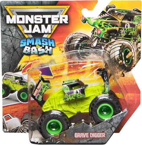 Monster Jam Smash&Bash Grave Digger - Grash and Repair Monster Truck Spielzeug, Serie 01, Maßstab 1:43 Monster Jam Smash&Bash Grave Digger - Grash and Repair Monster Truck Spielzeug, Serie 01, Maßstab 1:43 von Monster Jam