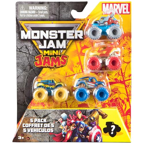 Monster Jam Spielzeugfahrzeug Truck Mini Jams Marvel 5 Stück Monster Jam Spielzeugfahrzeug Truck Mini Jams Marvel 5 Stück von Monster Jam