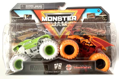 MonsterJam Alien Invasion vs Dragonoid, 2022 Doppelpack (Maßstab 1:64) von Monster Jam