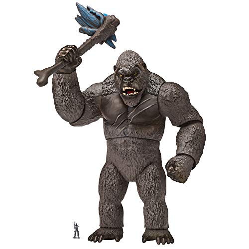 MonsterVerse Godzilla vs Kong 13-Zoll-Sammelfigur: Artikulierter Mega-Kong in Schwarz, mit Lichtern und Kampfgeräuschen, geeignet für Kinder ab 4 Jahren von MonsterVerse