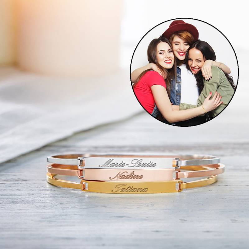 Armreife 3er Set mit Gravur von Monsterzeug