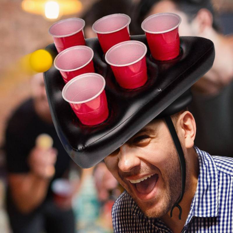Aufblasbarer Bierpong Hut - Mini Beer Pong Set von Monsterzeug