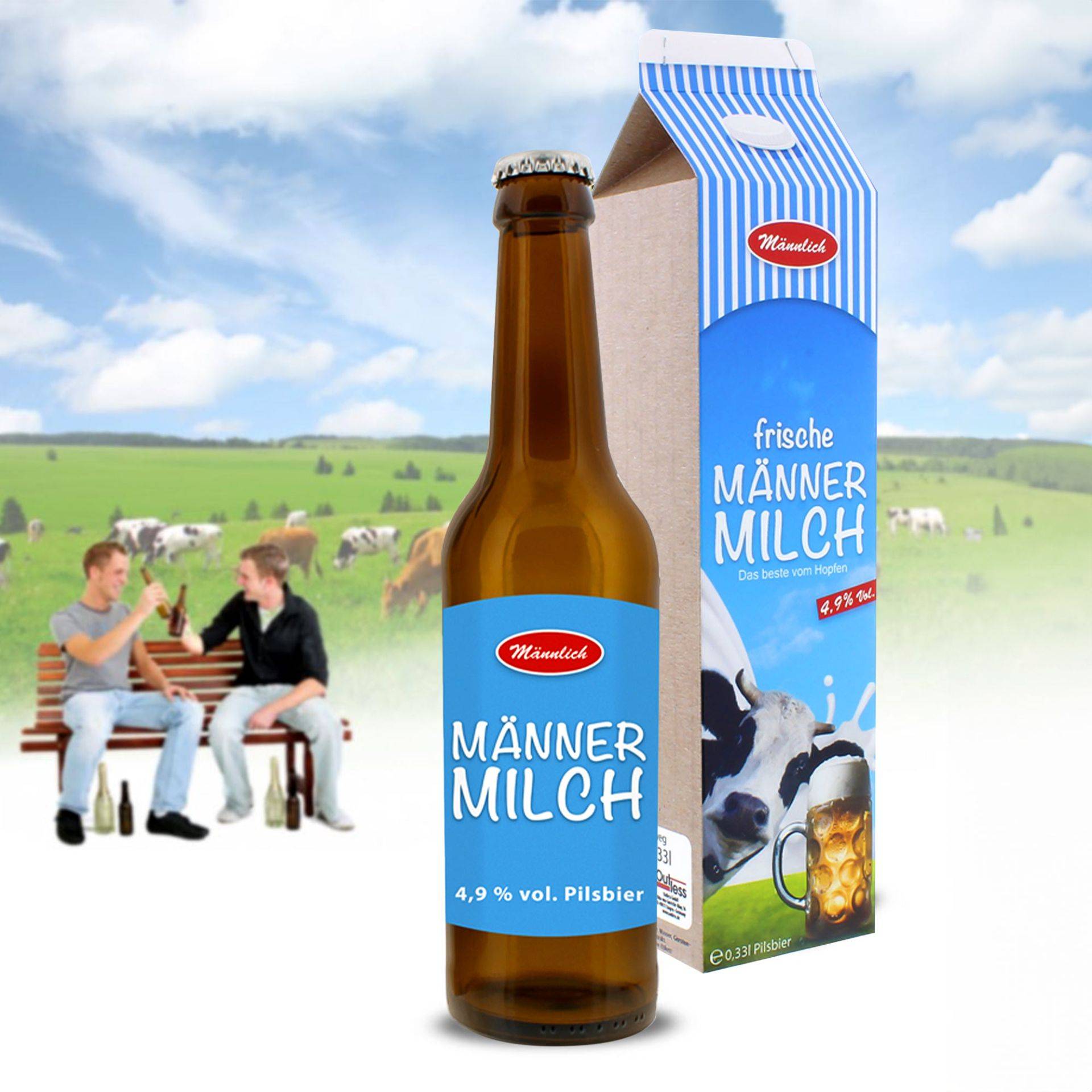 Bierflasche 0,33 l - Männermilch Bierflasche 0,33 l - Männermilch von Monsterzeug