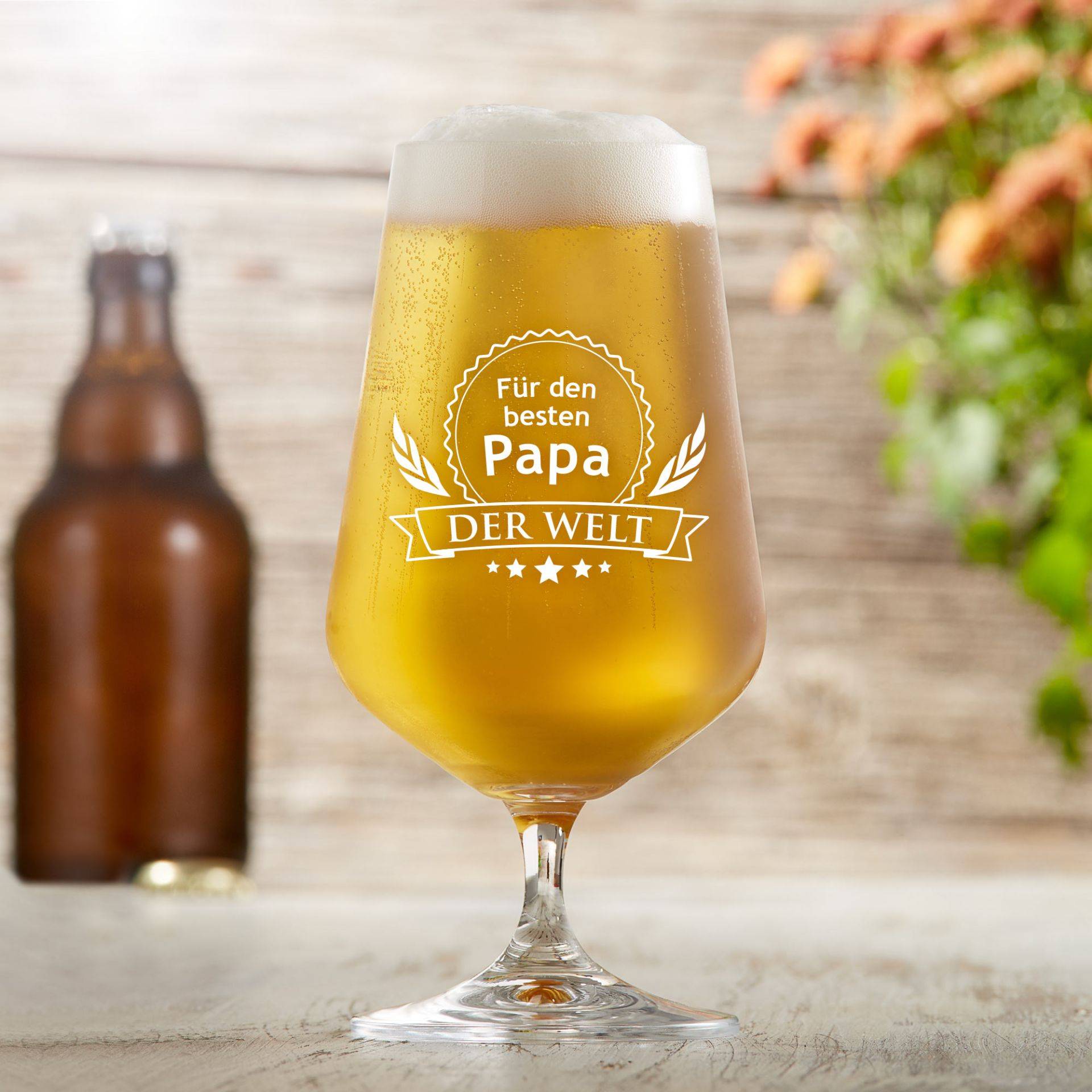 Bierglas mit Gravur für den besten Papa Bierglas mit Gravur für den besten Papa von Monsterzeug
