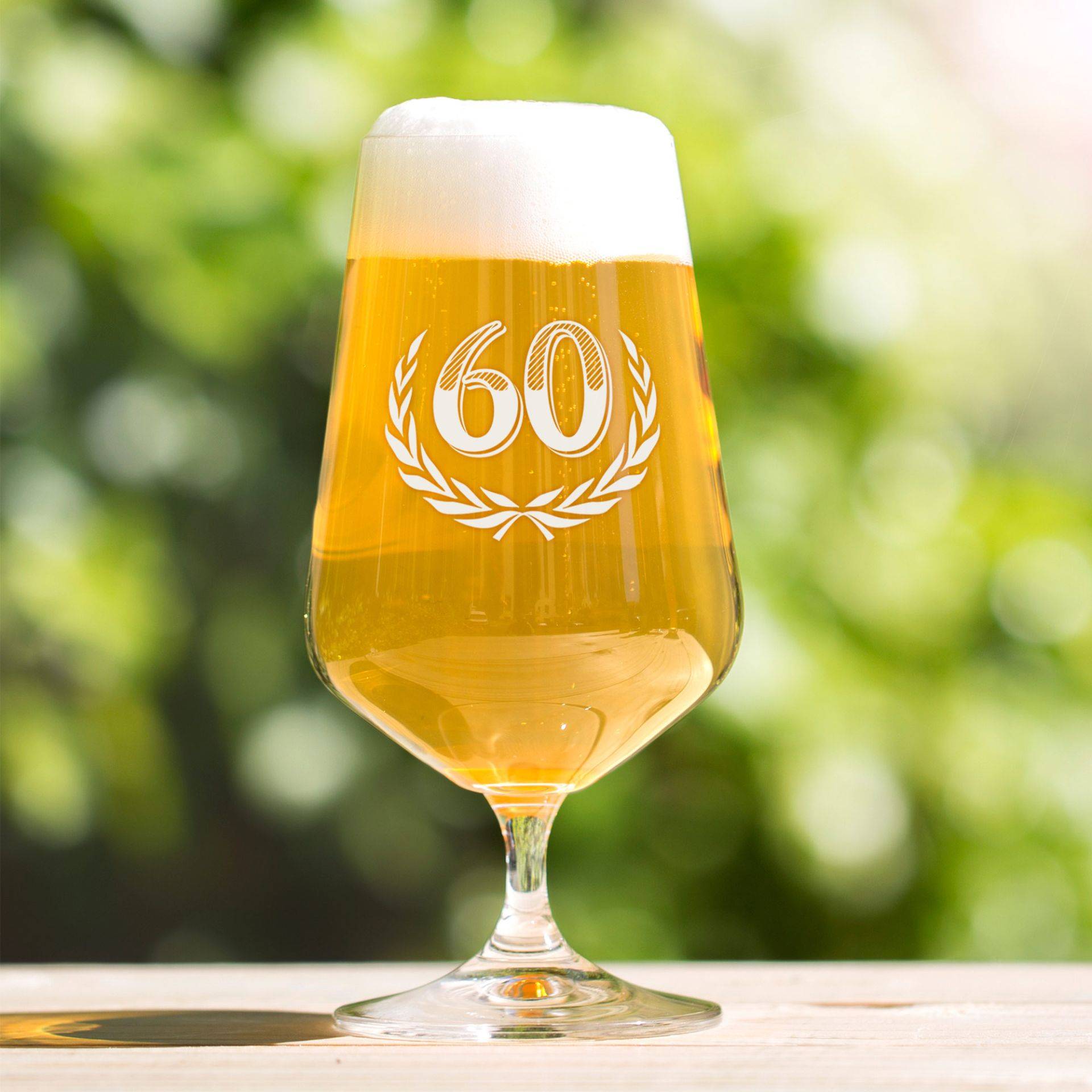 Bierglas mit Gravur zum 60. Geburtstag von Monsterzeug