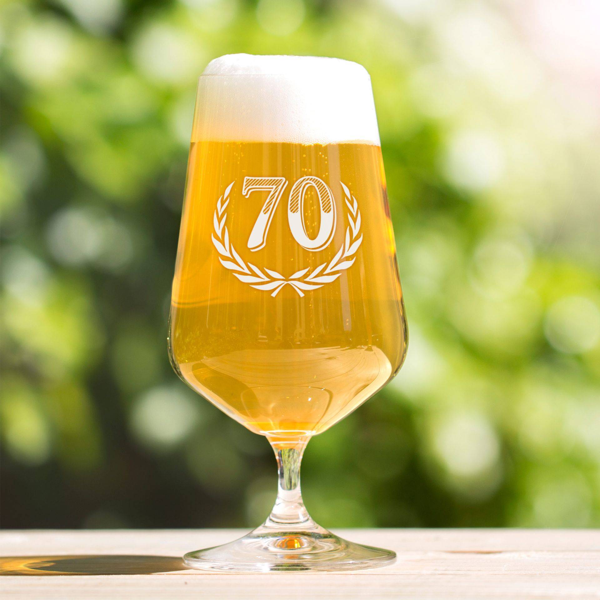 Bierglas mit Gravur zum 70. Geburtstag von Monsterzeug