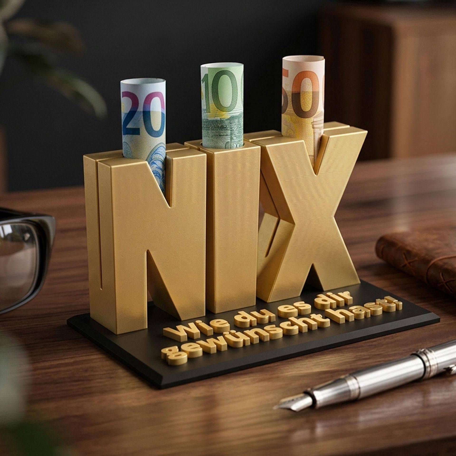 Das Nix Geschenk Gold - Geschenkverpackung für Geld & Gutscheine Das Nix Geschenk Gold - Geschenkverpackung für Geld & Gutscheine von Monsterzeug