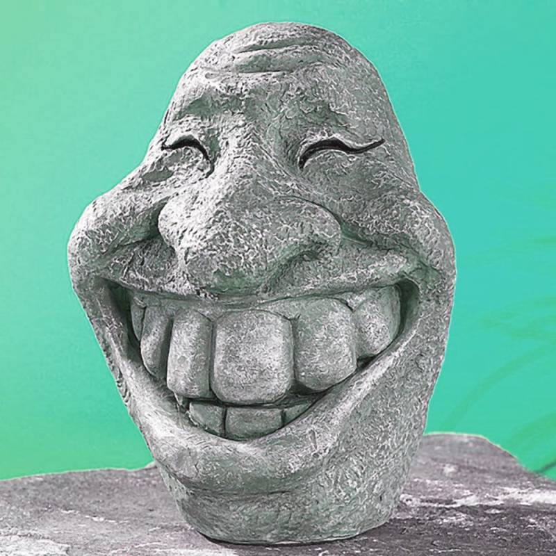 Deko Steinfigur - Smiley von Monsterzeug
