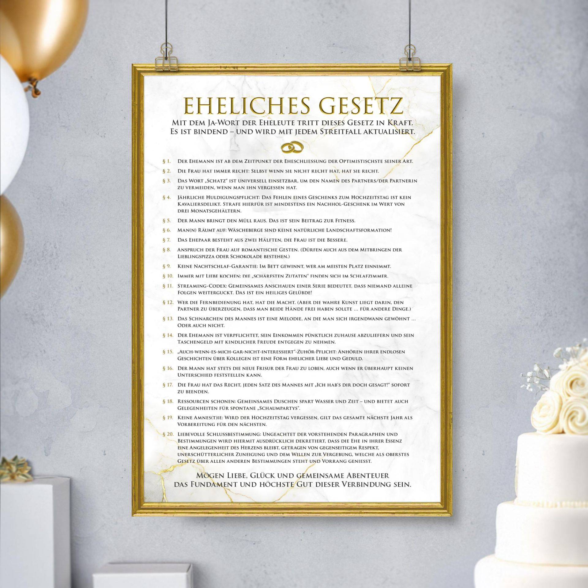 Ehegesetz Poster XXL - Antik von Monsterzeug