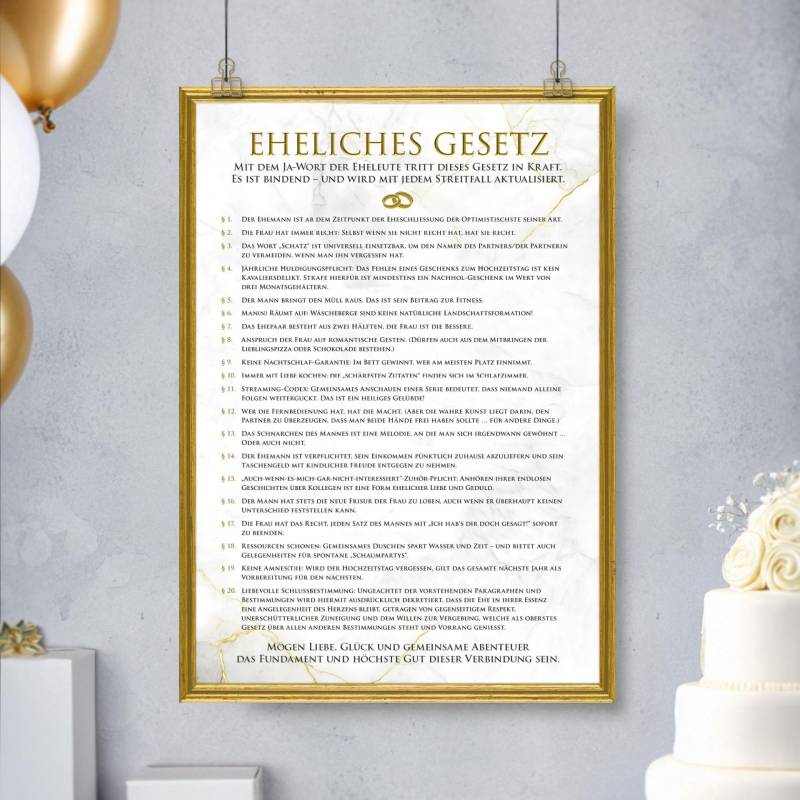 Ehegesetz Poster XXL - Antik von Monsterzeug