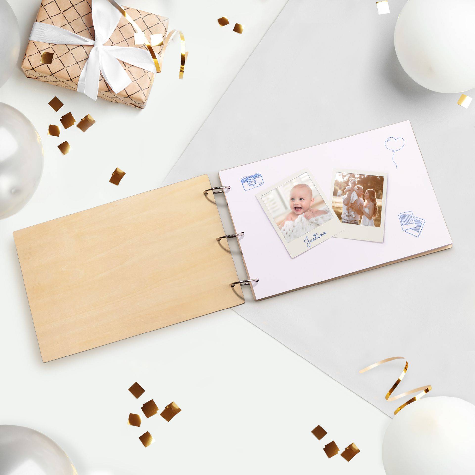 Gästebuch mit Holzcover - Fotobuch Gästebuch mit Holzcover - Fotobuch von Monsterzeug