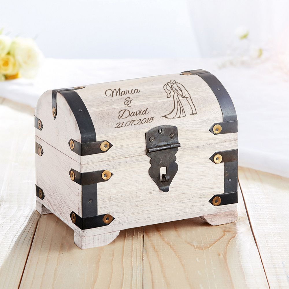 Geld Schatztruhe zur Hochzeit Silhouette - Weiß Geld Schatztruhe zur Hochzeit Silhouette - Weiß von Monsterzeug