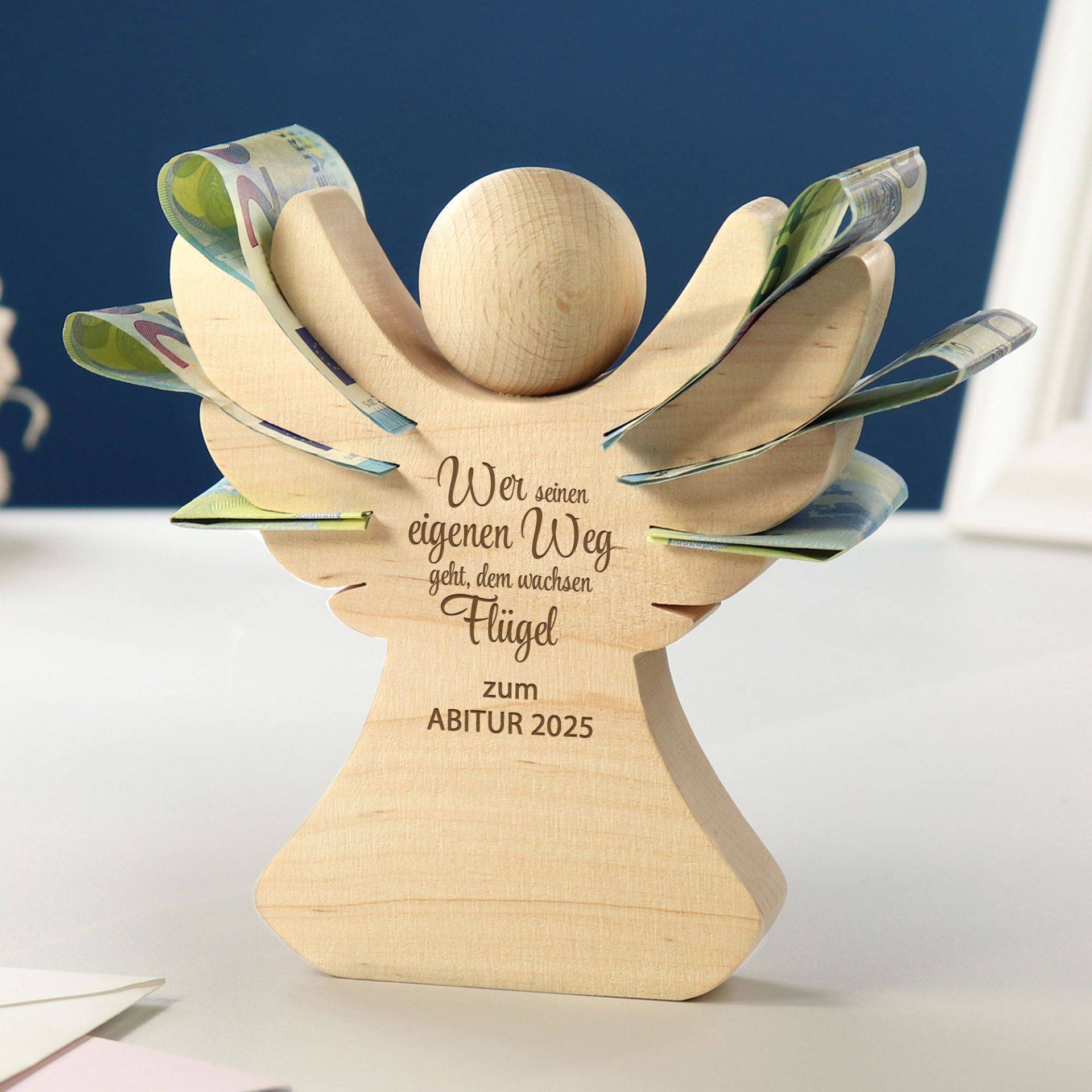 Holzengel mit Gravur - Abitur Holzengel mit Gravur - Abitur von Monsterzeug