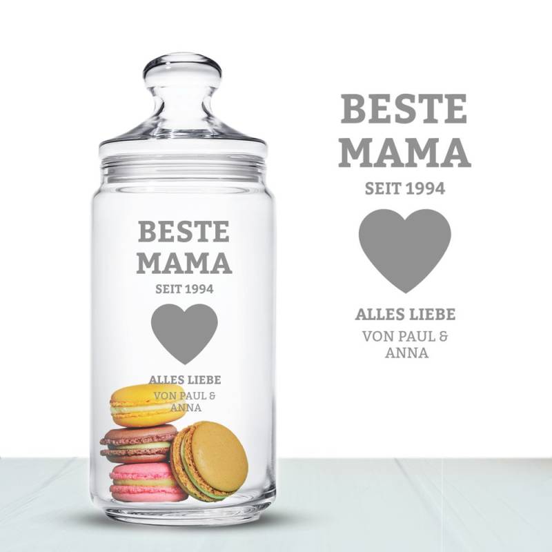 Keksdose mit Gravur - Beste Mama von Monsterzeug