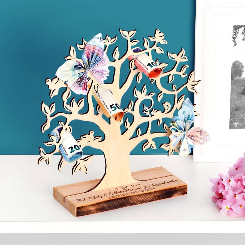 Kleiner Geldbaum - Geldgeschenk zur Jugendweihe von Monsterzeug