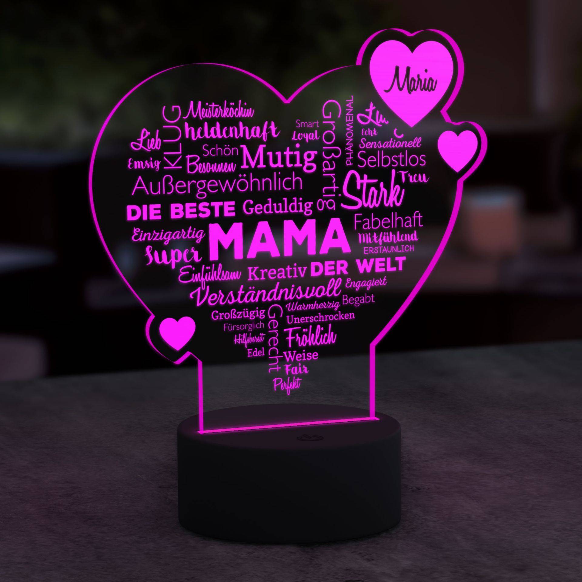 LED Herz für Mama - Personalisiertes Dekolicht LED Herz für Mama - Personalisiertes Dekolicht von Monsterzeug