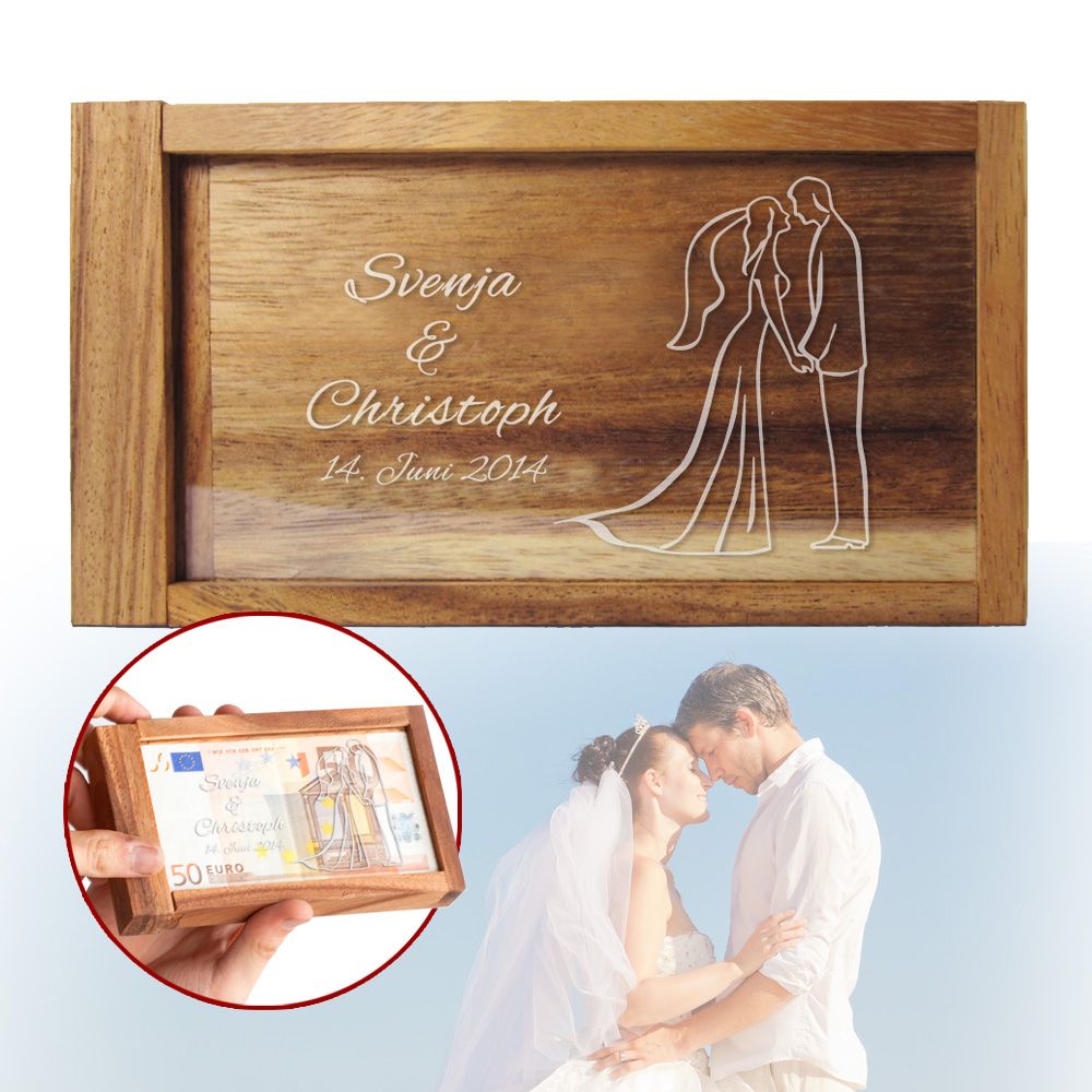 Magische Geldgeschenkbox mit Gravur - Silhouette Magische Geldgeschenkbox mit Gravur - Silhouette von Monsterzeug
